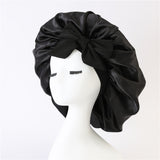 Satin Ribbon Round Bow Elastic Nightcap