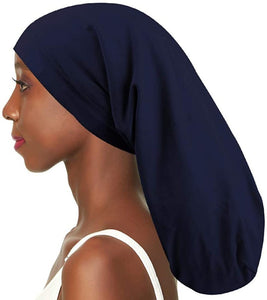 Women's Satin Satin Lined Adjustable Long Nightcap