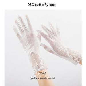 Lightweight Breathable Lace Sun Protection Gloves