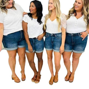 European And American Jeans Plus Size Women's Shorts