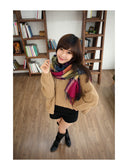 Colorful Extra Long Thick Tassel Plaid Scarf